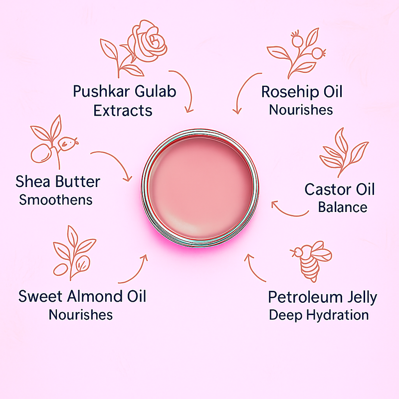 Rose Kiss of Care Lip Balm